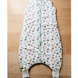 Padded winter sleep suit/sack/bag with feet